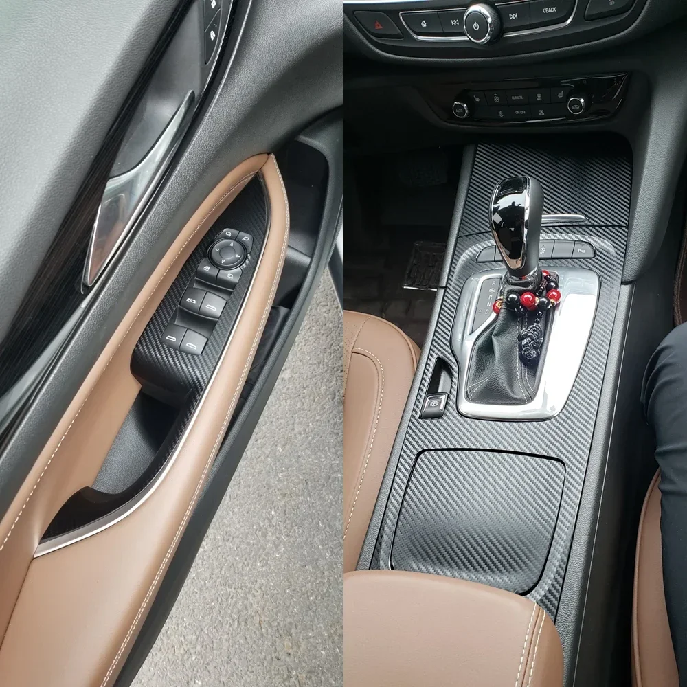 리갈 오펠 인시그니아 2017-2021 인테리어 중앙 컨트롤패널 문짝 핸들 탄소 섬유 스티커 데칼, 자동차 스타일링 액세서리