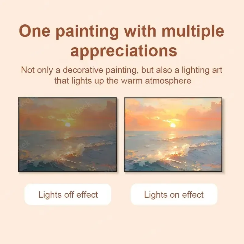NEW Portable Bluetooth Speaker Light Painting Speaker Home Wireless Luminous Decorative Painting Art Ornaments