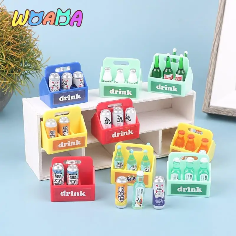 

1 Набор 1:12 миниатюрная бутылка для мягкого напитка в кукольном домике флакон для напитков с рамкой кухонные аксессуары модель для кукольного домика декоративные игрушки