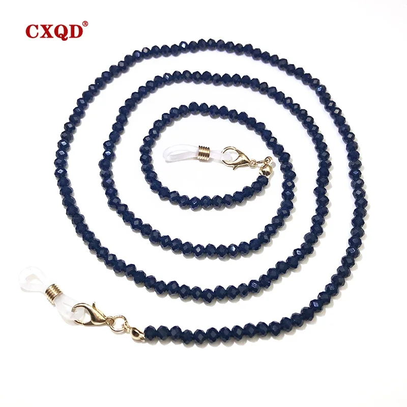 Women&rsquo;s Reading Glasses Chain Beaded Eyeglass Strap Rope 4mm Color Plating Casual Sunglasses Cords Fashion Necklace Gift