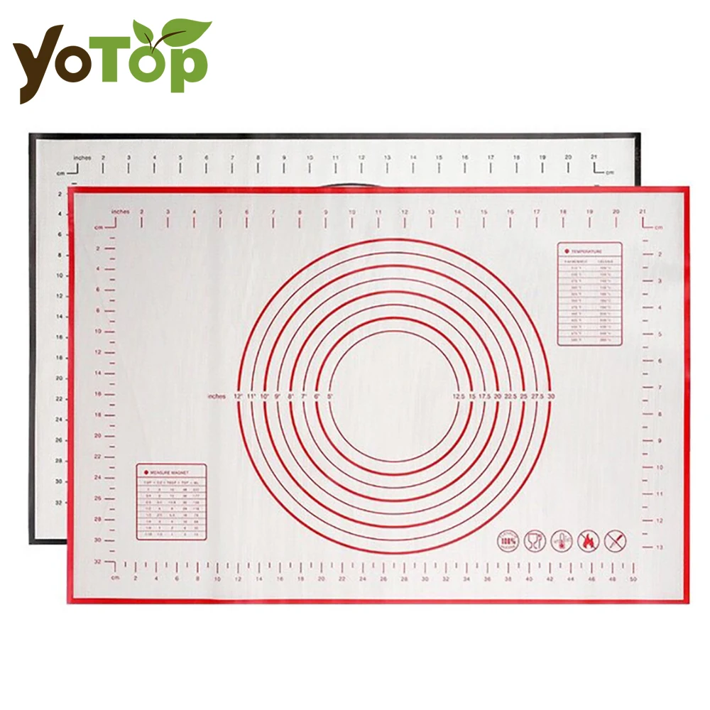 

Oversize 60cm Silicone Kneading Pad Rolling Non-Stick Pastry Tools Crepes Pizza Dough Non-Stick Silicone Mat For Kitchen Cooking