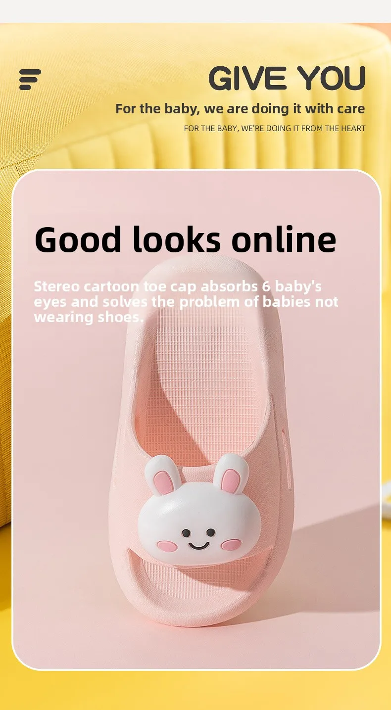 2025, ultraweiche Kinder-Badehausschuhe, Mädchen, Cartoon-Kaninchen, Prinzessin, Baby, Bär, Dinosaurier, Innenbadezimmer, Duschhausschuhe – Detail 9