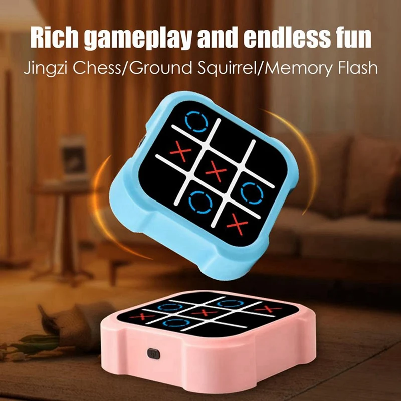 Tic Tac Toys Bolt Game Console 3 In1 Handheld Puzzle Game Console Fingertip Toy Board For Kid Friend Trip Activity