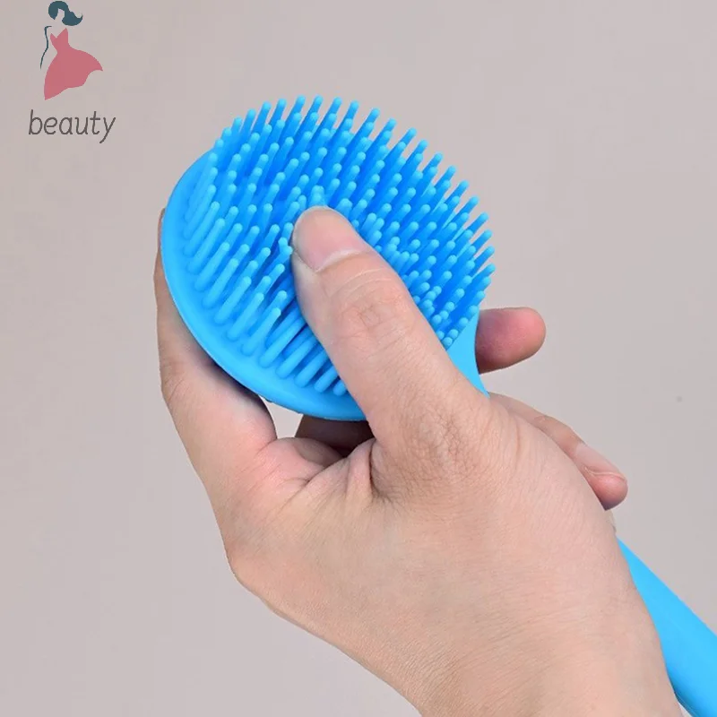 Silicone Back Scrubber Long Handle Body Scrubber Light&Easy-to-Hold Shower Brush For Skin Cleaning&Exfoliating With A Free Hook exfoliating shower brush shower scrubber exfoliating scrubber exfoliating shower scrubber exfoliating bath brush