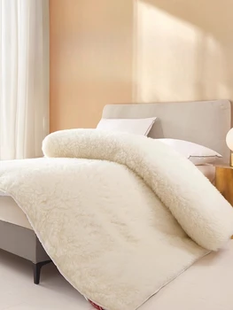 Winter super warm real wool mattress 100% Australian wool mattress, thickened bed mattress, warm cashmere home Fleece mats