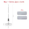 Mop with 2pcs cloth