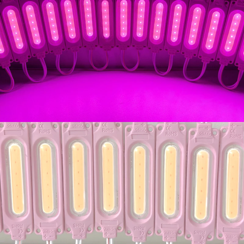 20PCS COB SMD 6LEDs LED Module Waterproof Light Advertising lamp DC 12V pink high lumen led modules