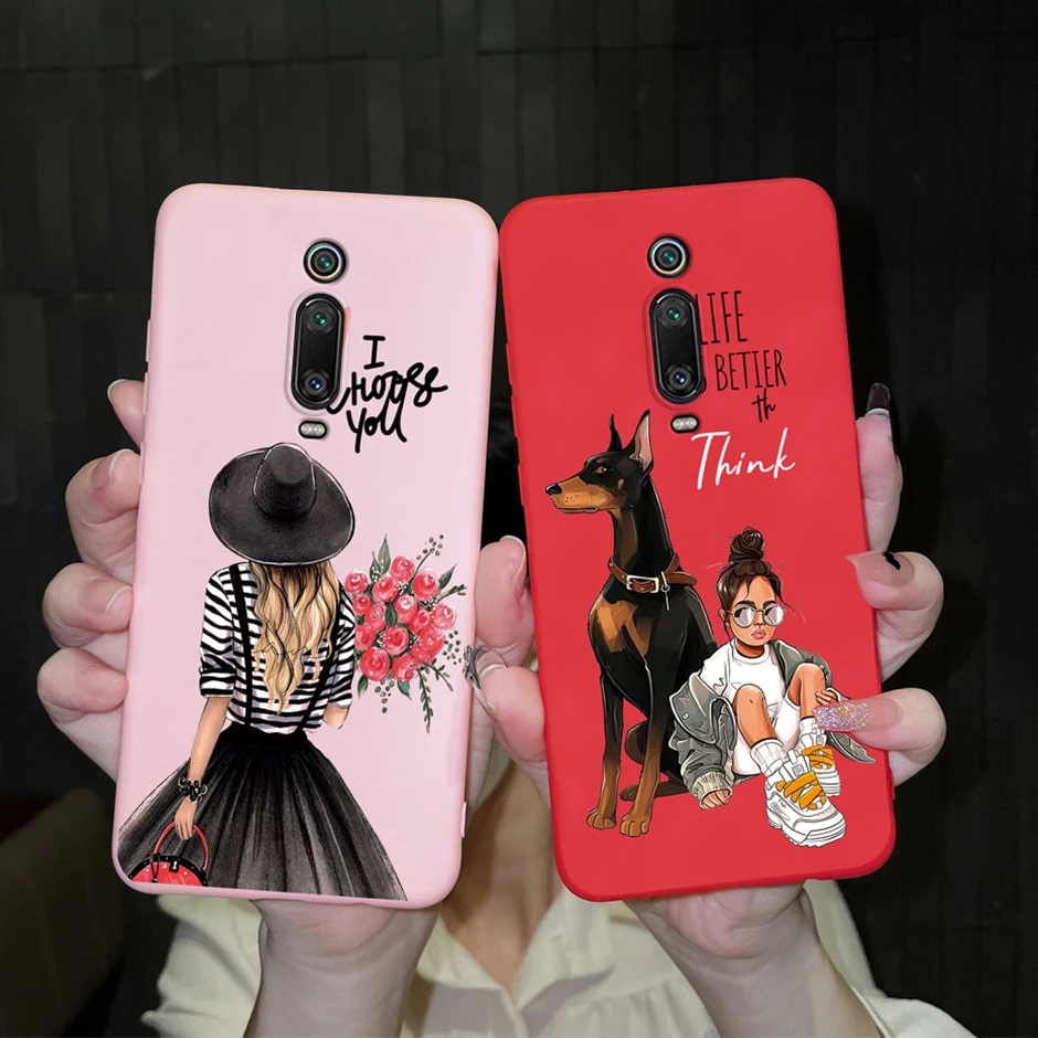 Per Xiaomi Mi 9T Pro Case Xiomi Xiaomi Mi 9T Cover Girl Pattern Soft Silicone Shell Per Xiaomi Mi 9T Pro Mi9T Mi 9Tpro Bumper