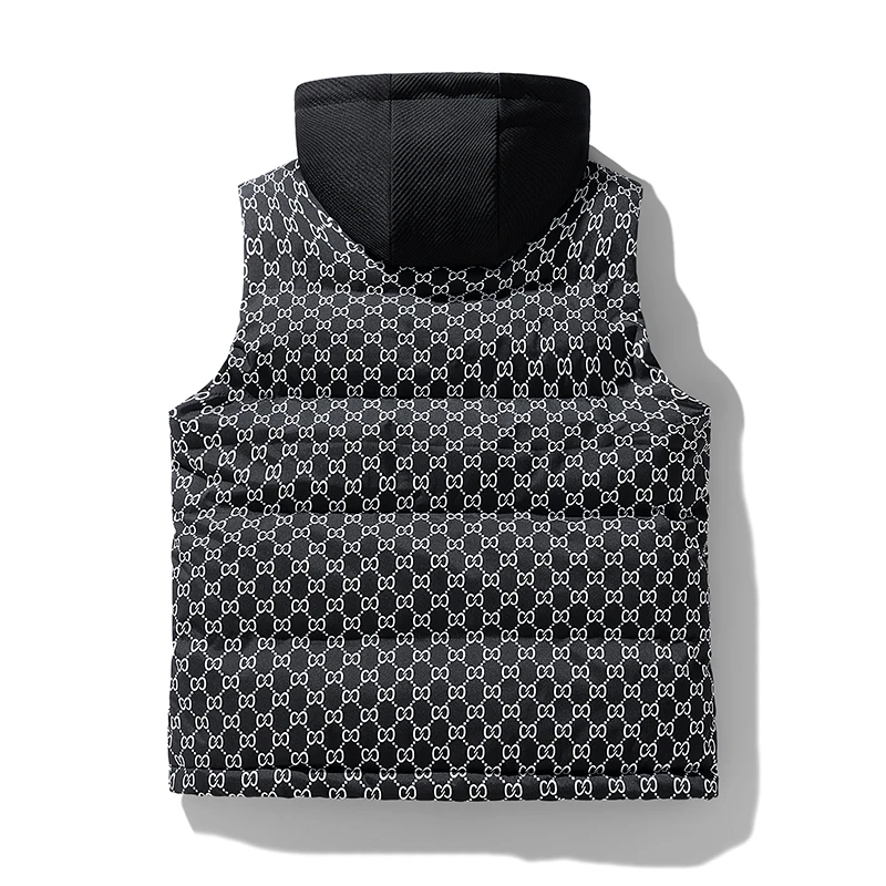 Down cotton vest autumn and winter loose and trendy vest middle school students teenagers men's women's outerwear men down vests