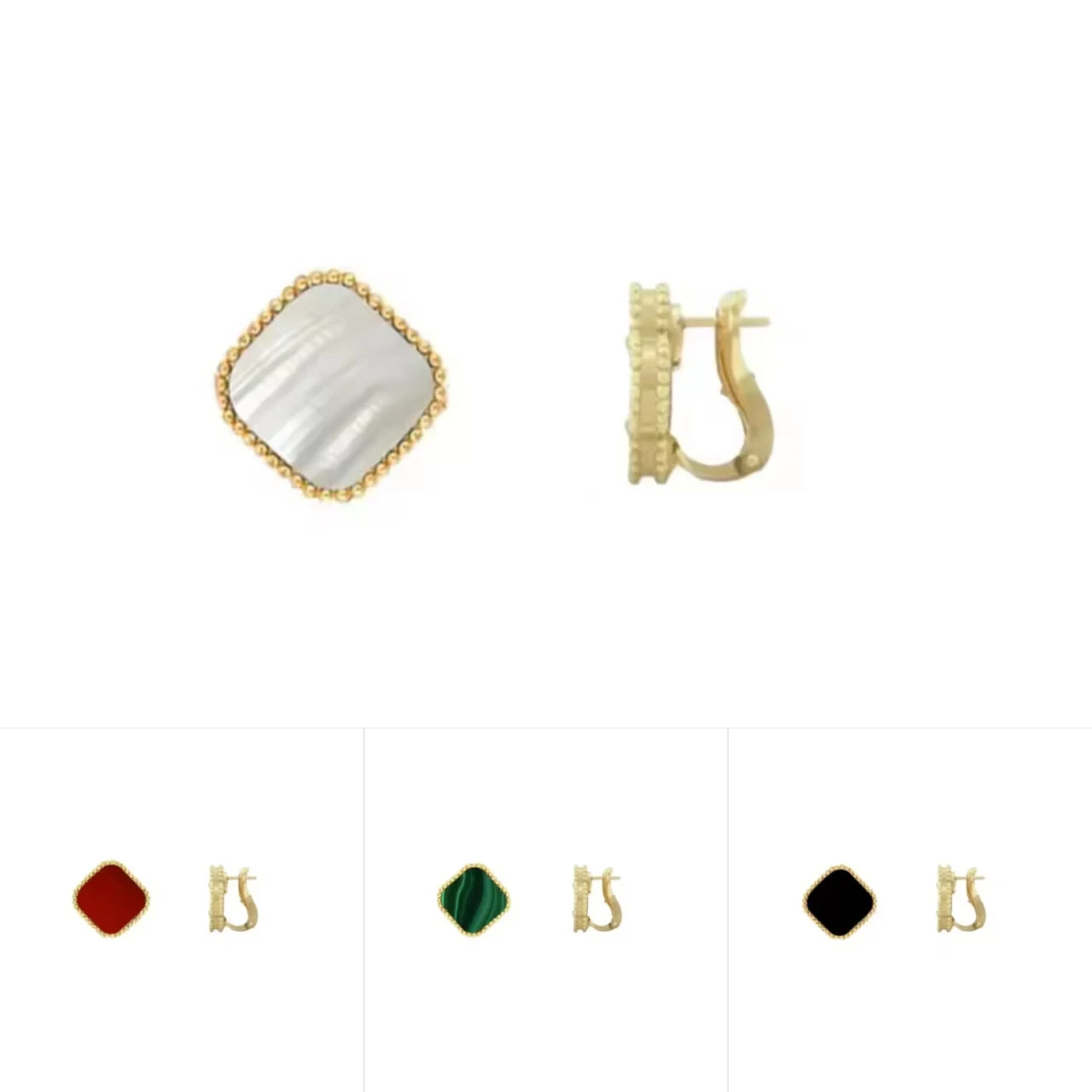 2025 New S925 Five-Leaf Clover Design Minimalist Party Fashionable and Personalized Women's Jewelry High-End Earrings Gift