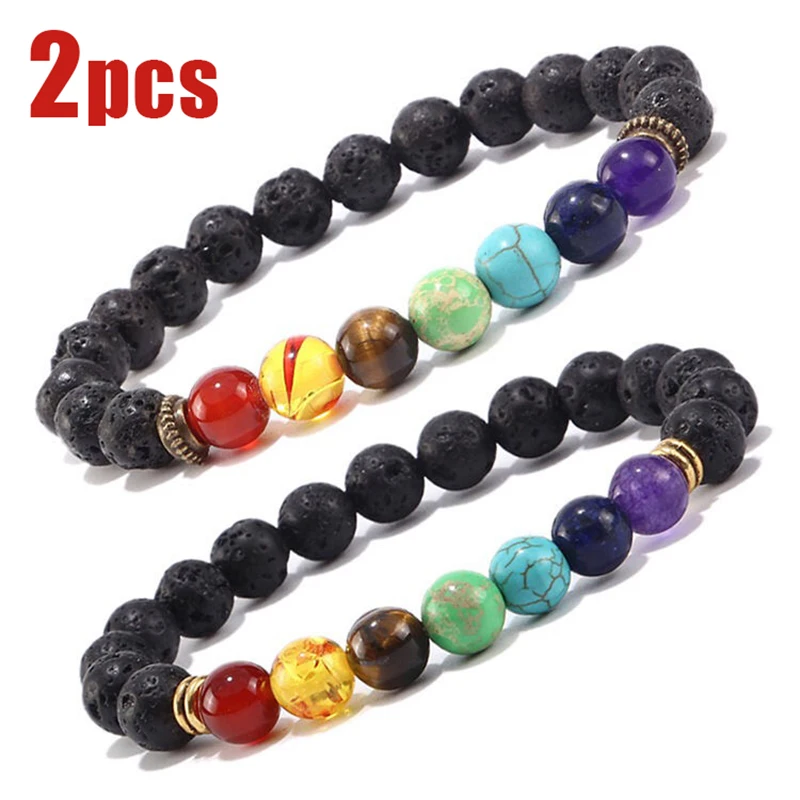 Albero Della Vita Bracciale 7 Chakra Con Pietre Naturali - Gioiello Per Guarigione, Reiki, Ansia, Regalo Bracciale Perline 7 Chakra Regalo - Foto 5