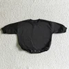 Newborn Black Cotton Bubble Solid Romper Baby Girl Boy Jumpsuit Kid Bummie Toddler One-piece Spring Fall Unisex Gray New Clothes 1