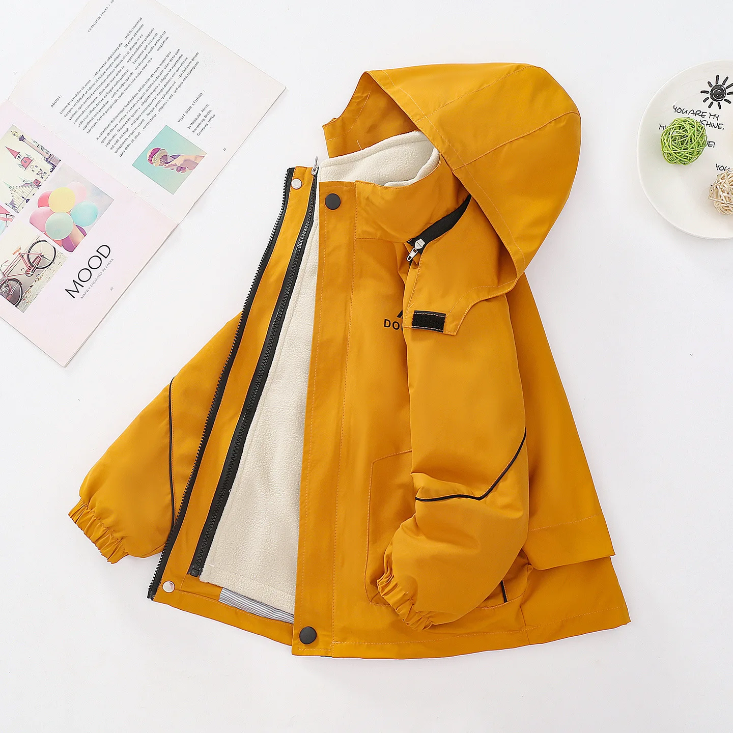 소년용 플리스 재킷 2025년 신상 봄, 가을, 겨울용 소년용 삼합일 방풍 및 방수 아동용 두꺼운 재킷