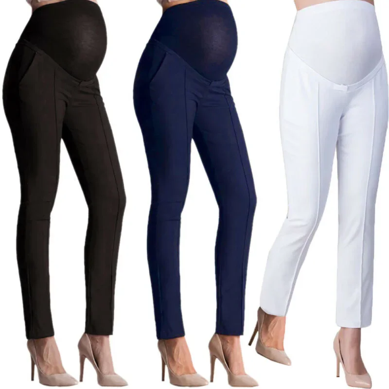 Women's Pants Stomach Pregnant Women's Trousers Elastic Belly Protection Maternity Pregnant Pants Trousers Pencil Pants 3