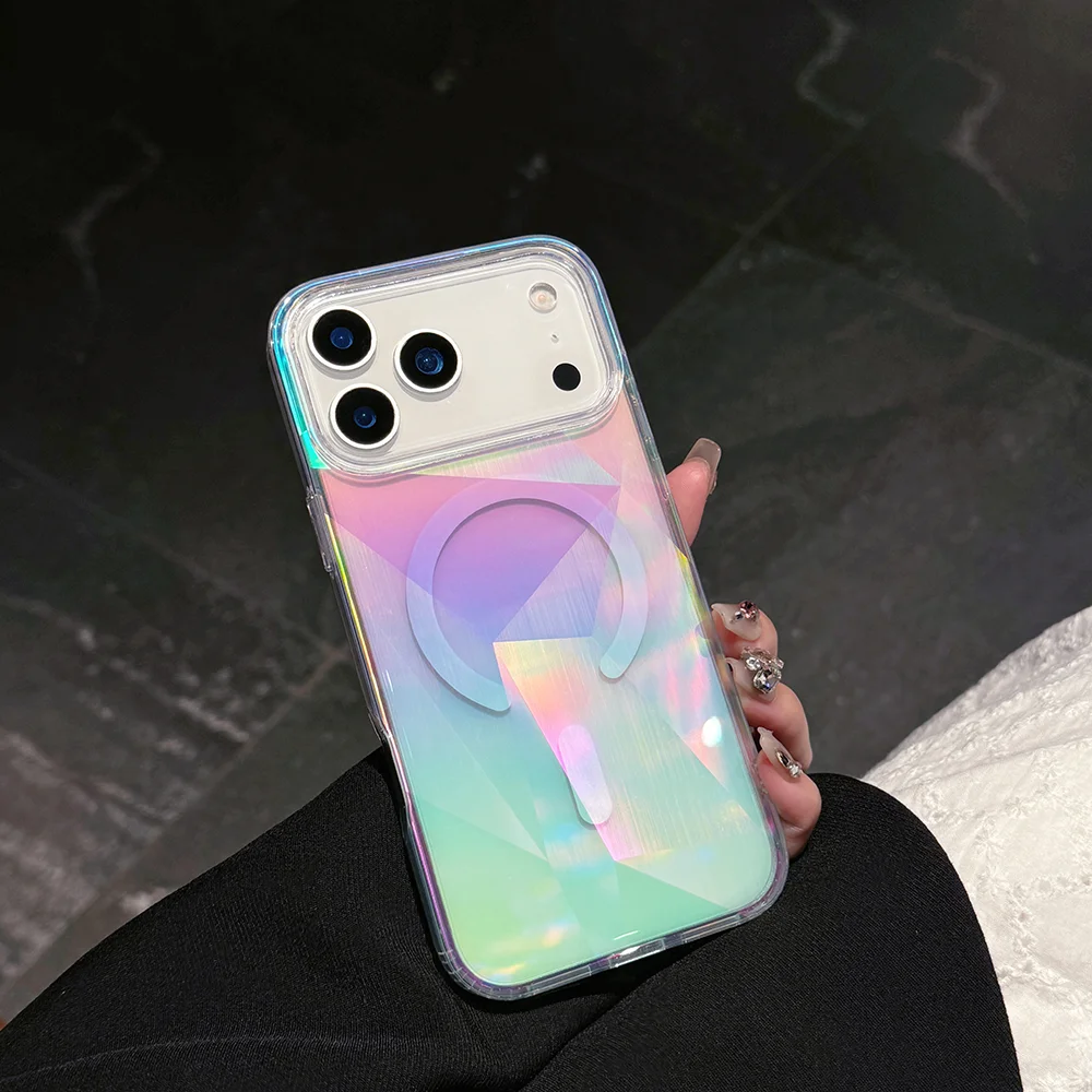 Colorful Diamond Magnetic Phone Case - Waterproof Anti-Fall Protective Cover