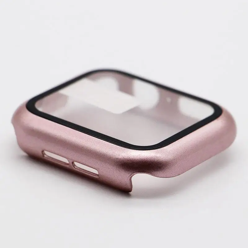 Premium Tempered Glass Apple Watch Case with PC Bumper Protector