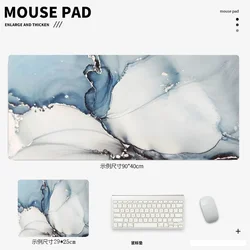 Luxurious Rose Gold Marble Texture Large Desk Mat - Premium Soft Rubber Gaming Mouse Pad and Keyboard Surface - 400X800X2MM (Marble8)