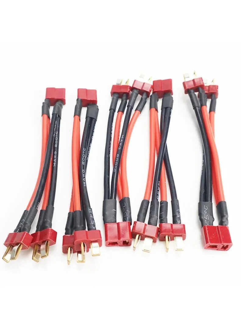 3 Stücke Deans Parallel Batterieanschlusskabel Dual Extension Y Splitter 14Awg 10 cm Silikondraht T-Stecker Kabelbaum für RC Motor – Detail 7