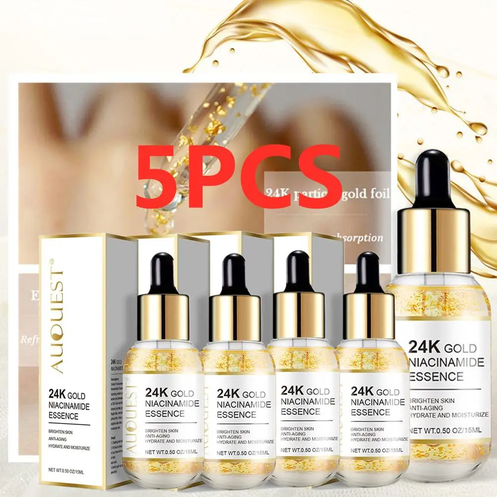 

1/2/3/5PCS 24k Gold Face Serum Hyaluronic Acid Whitening Anti Aging Moisturizing Skin Care Beauty Health Cosmetic Facial Essence