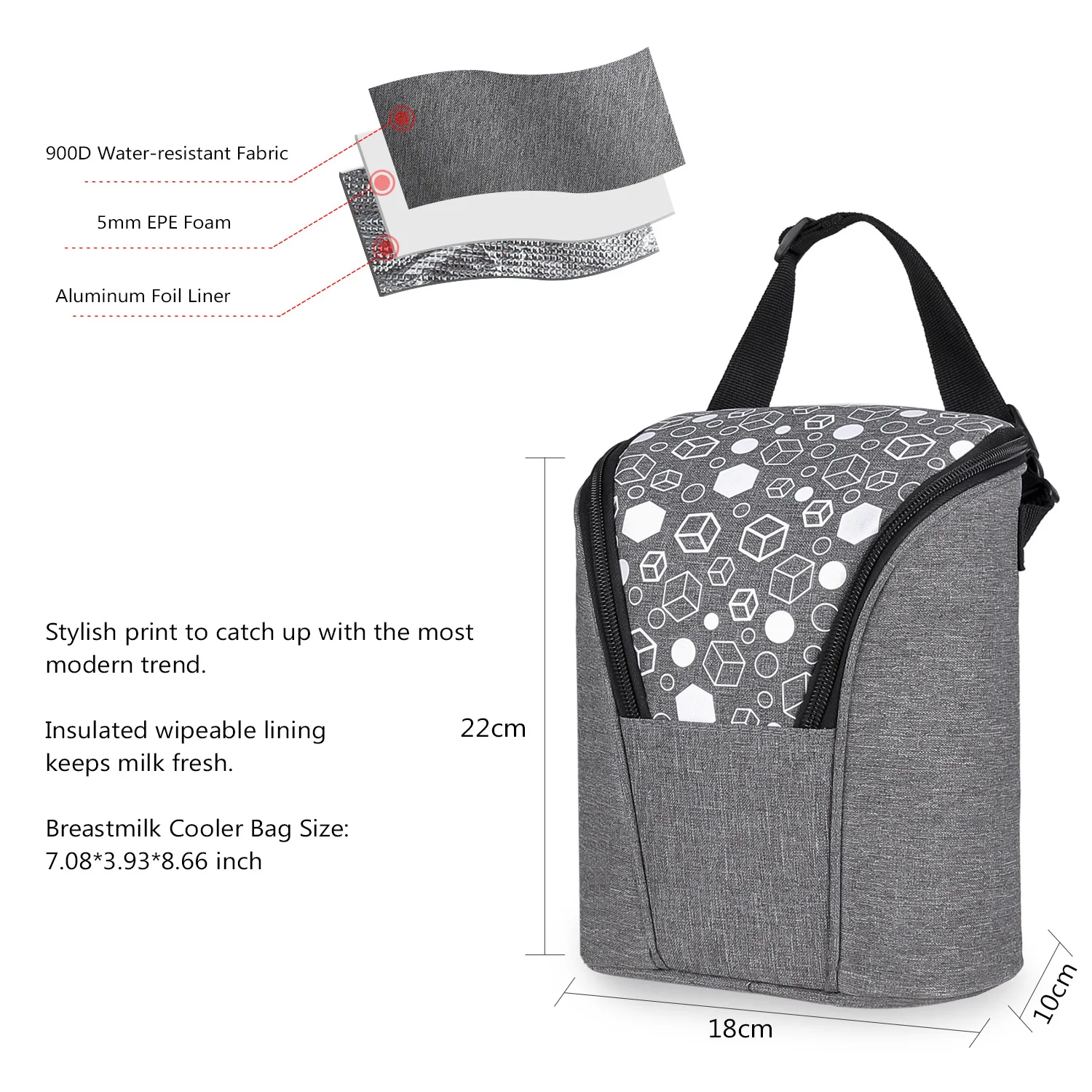 Insulated Breast Milk Bag  Large Capacity Bottle Cooler Perfect for Travel to Daycare or Bacor Back to Work for Mum 5