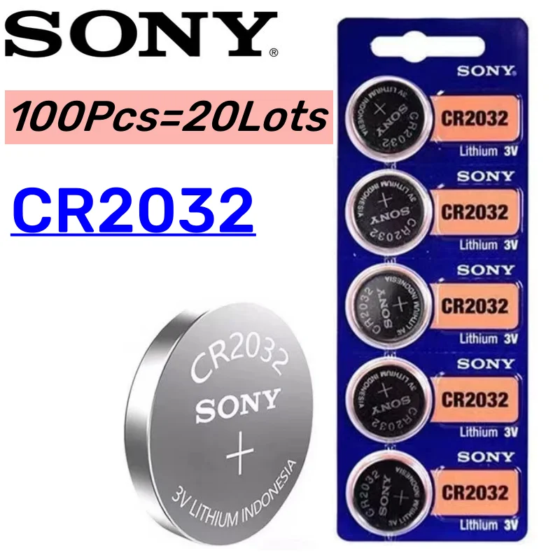 Remote Control Battery Lithium Ion Battery Replacement Battery 100Pcs Original SONY CR2032 3V Lithium Batteria For Watch Calculator Clock Remote
