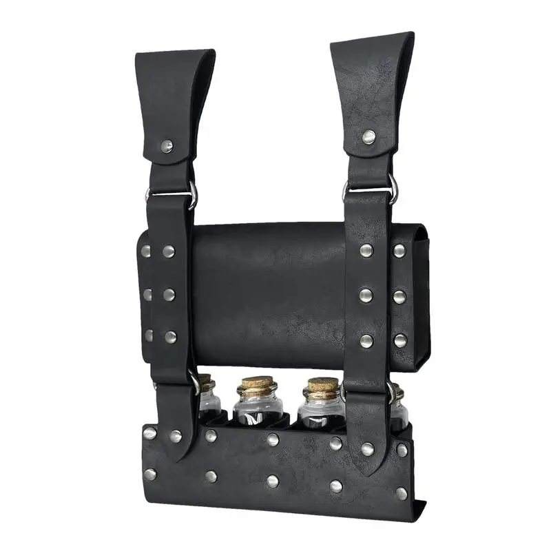 

Средневековая Волшебная поясная сумка, Винтажная сумочка на пояс с 4 пробковыми ремнями в стиле древнего алхимика среднего возраста, возрождения