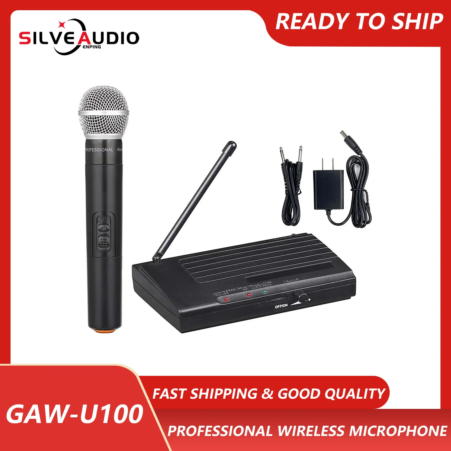 

GAW-U100 Professional UHF one-to-one Wireless Microphone Suitable for Conference Performance KTV