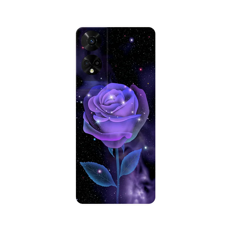 Floral Wolf Soft Silicone Shockproof Phone Cover