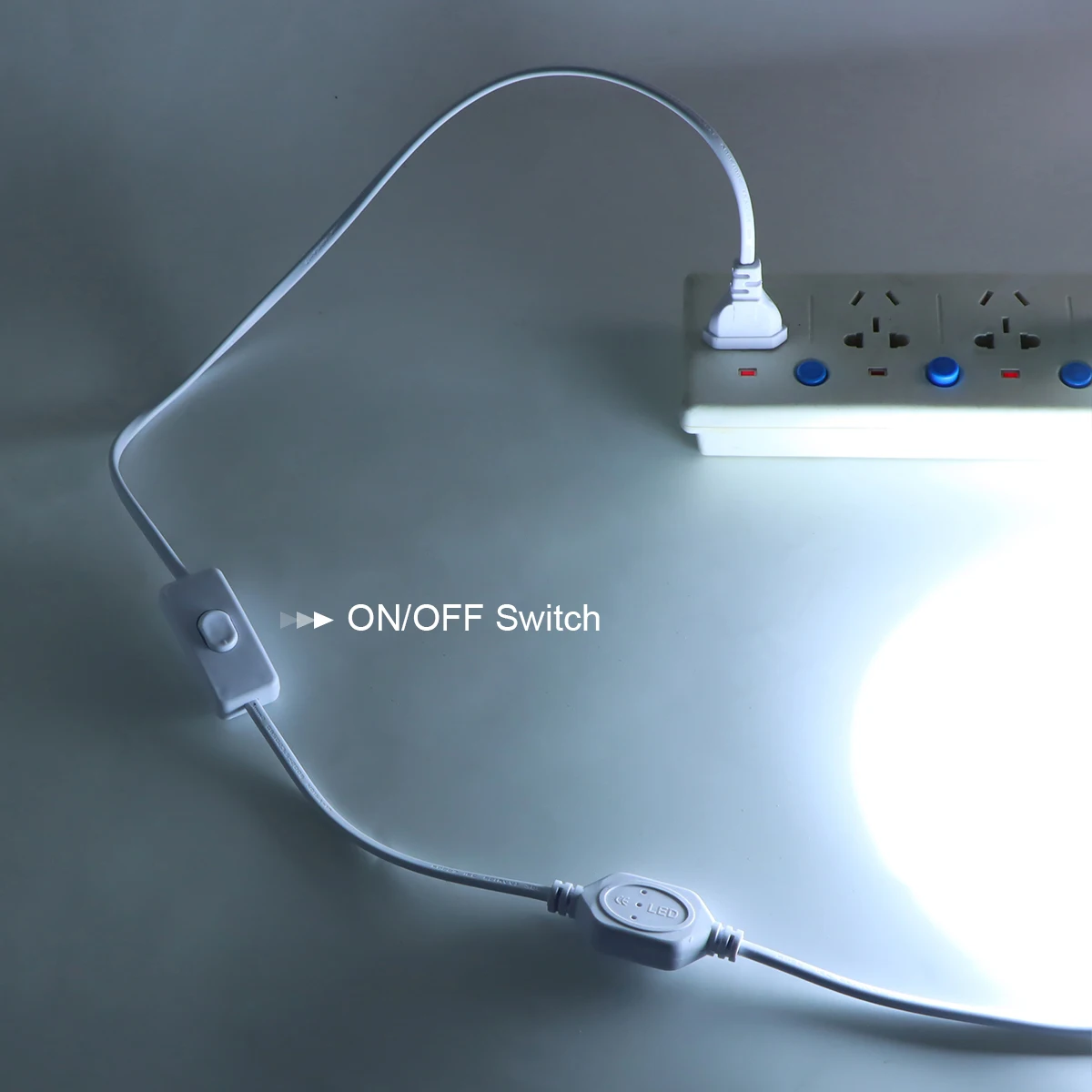 Versatile COB LED Strip with Dual Voltage and Multiple Plug Options