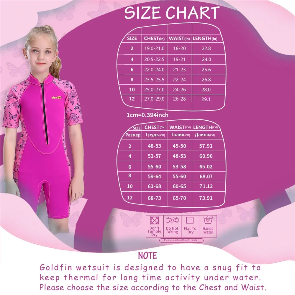 Kids Wetsuits Shorty Youth Wetsuit 2mm Neoprene Swimsuit for Kids Boys Girls Toddler Water Aerobics Swimming Diving Surfing 2