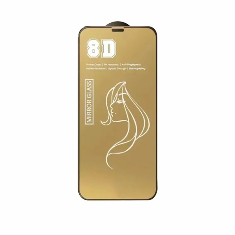 Premium 8D Mirror Tempered Glass Screen Protector - Full Coverage Protective Film