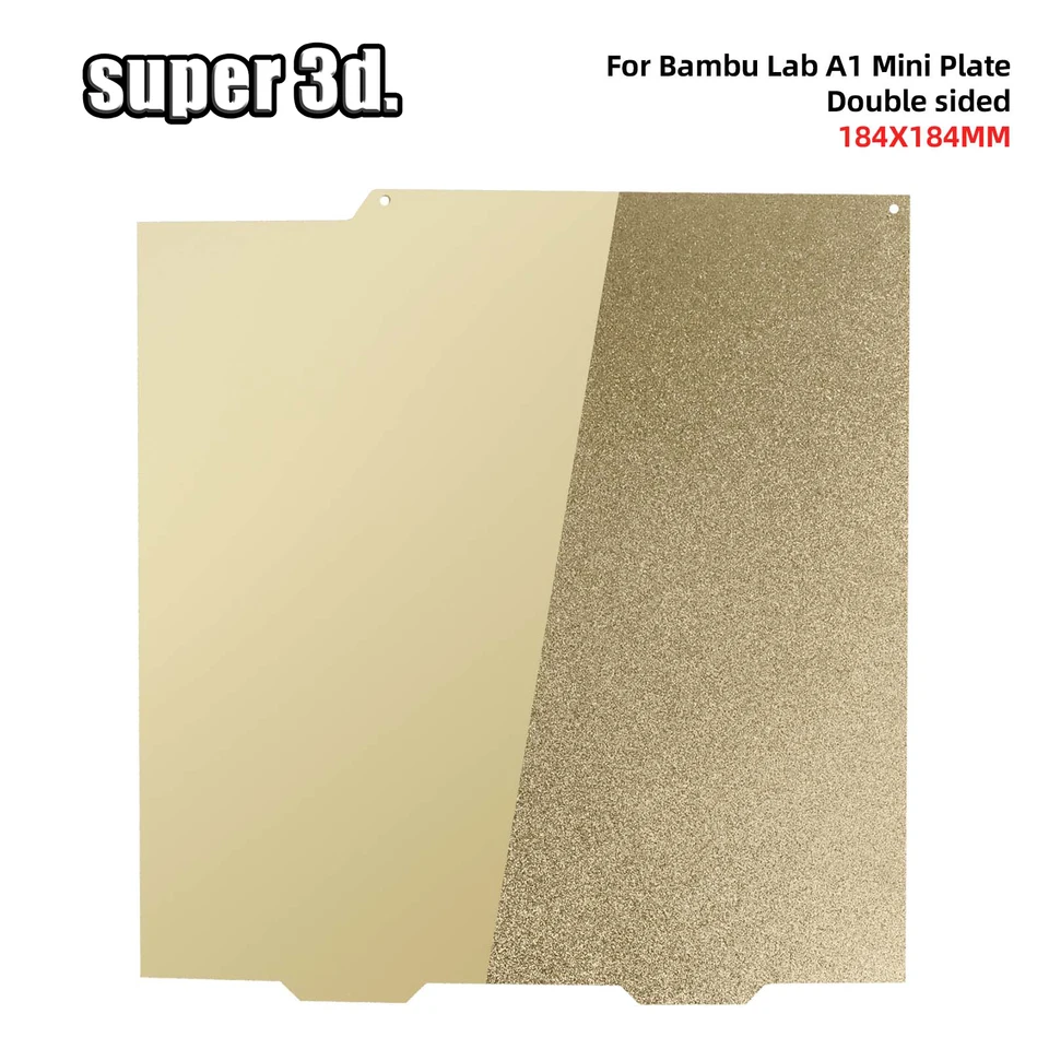 Cavabien Plaque Construction PEO/PEI Pour Bambu Lab A1 Mini - Double Face Diamant Caméléon Et Texturée - 183,5x183,5 Mm