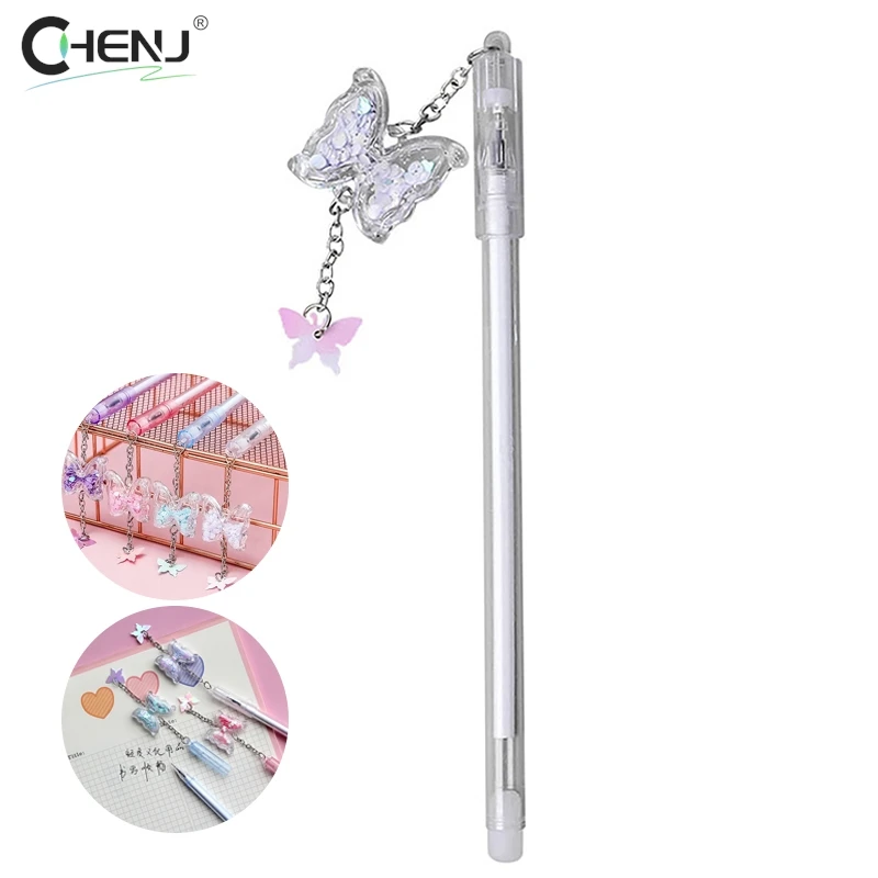 

Мультяшная бабочка 0,5 мм, черные чернила, кавайные школьные и офисные принадлежности, канцелярские принадлежности для студентов, милый подарок-ручка для письма