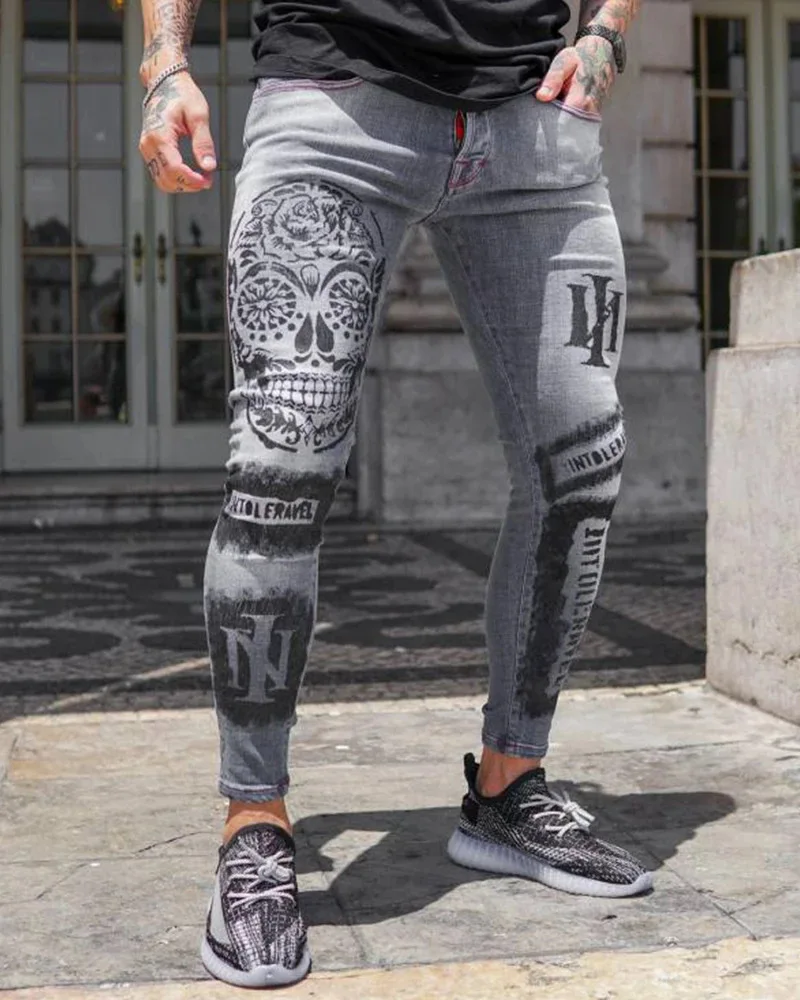 Pants Mens Denim Leggings Guangleshkz Men's Trousers Pants Slim