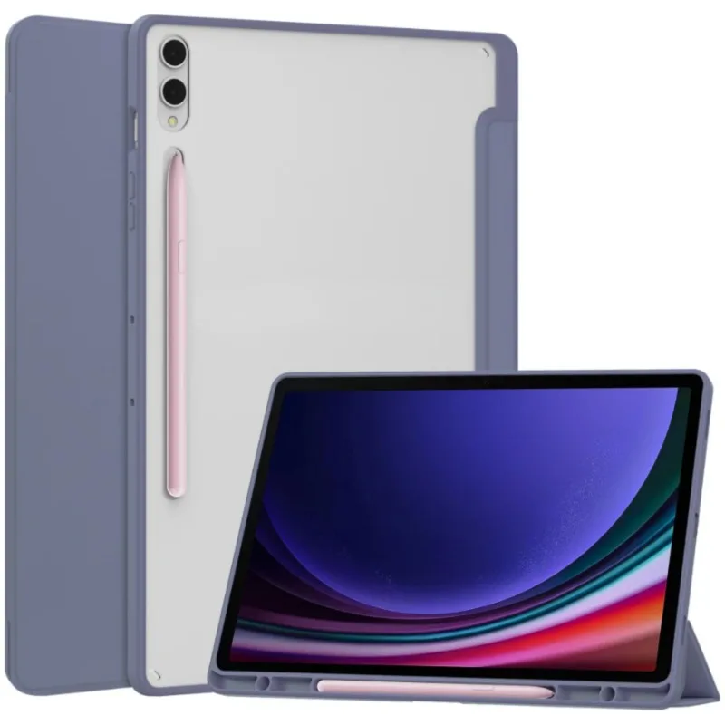 

Acylic Transparent Back Tablet Cover For Samsung Galaxy Tab S9 Plus 12.4 Shockproof Case With Pencil Holder For Tab S9 11 Inch