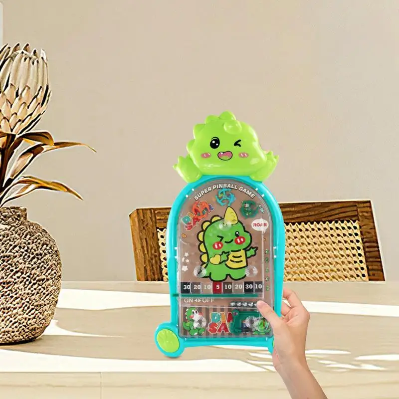 Handheld Pinball Game Finger Dinosaur Pinball Toy Creative Pinball Game Toy Educational Handheld Small Pinball Game Machine For 2