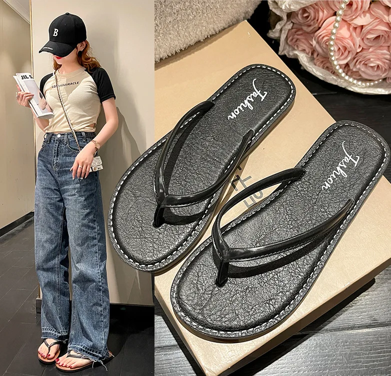 

CO296 Flip-flops for women summer ins trendy outer wear splints Internet celebrity beach sandals and slippers in stock