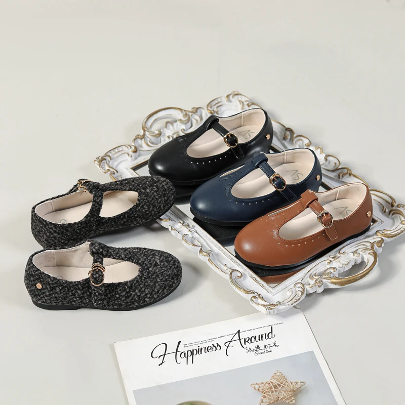 AS Kids Princess Shoes Children T Bar Shoes Baby Girls Fashion Brand Shos Toddler Ballet Flats Infant Dress Shoe Mary Jane New 2