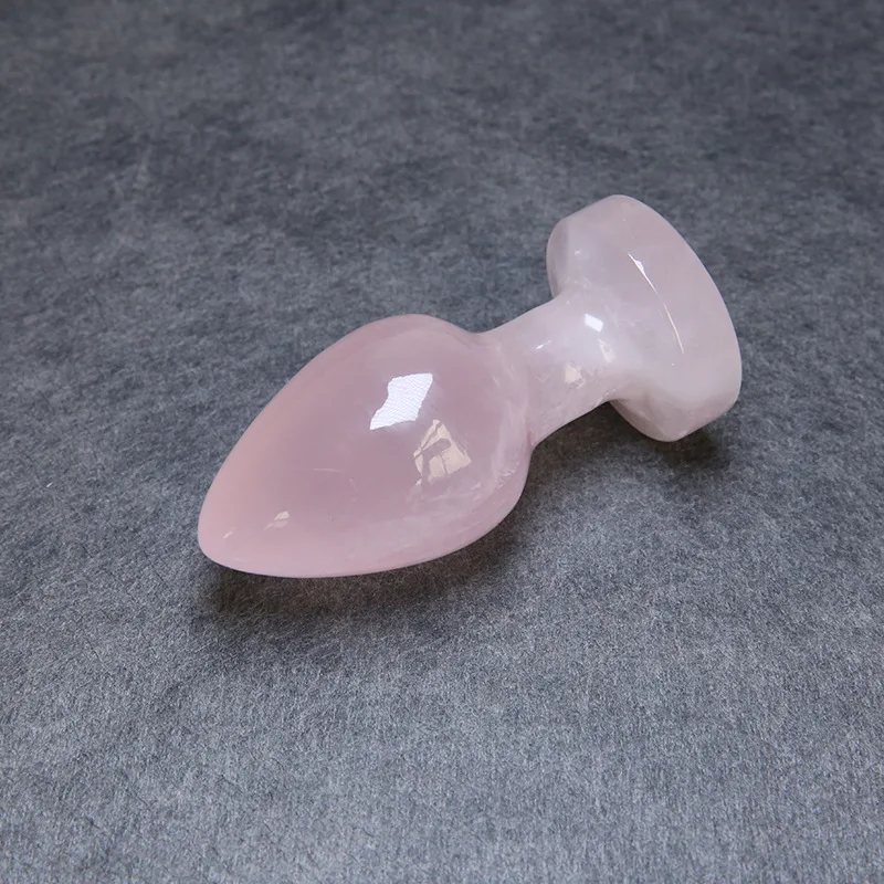 Natural Rose Quartz Crystal Massage Penis Wand Gemstone Yoni for Women Health Smooth Polished 3