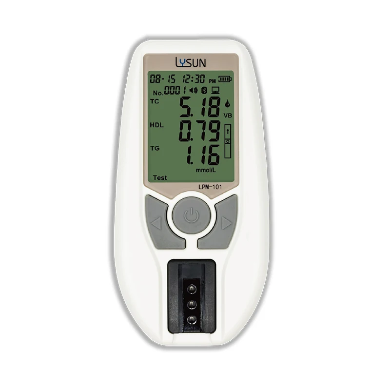 Lysun 3in1 Blood Lipid Meter Medical Analyzer Total Cholesterol/HDL Cholesterol/Triglyceride with strips Home Use Health Care
