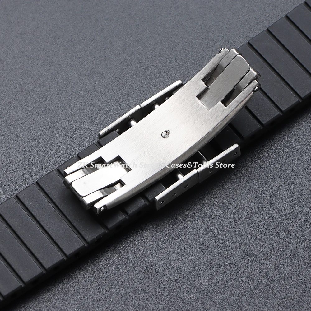 Universal Fast Release Steel Brush Strap with Fold Buckle Double Click Butterfly Clasp - Fashion Edition