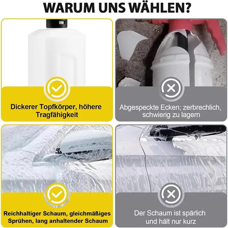 카처 K2-K7 시리즈 고압 세척기용 비누 폼 캐논 랜스, 750ml 폼 캐논 병, 조절 가능한 노즐 2175 PSI