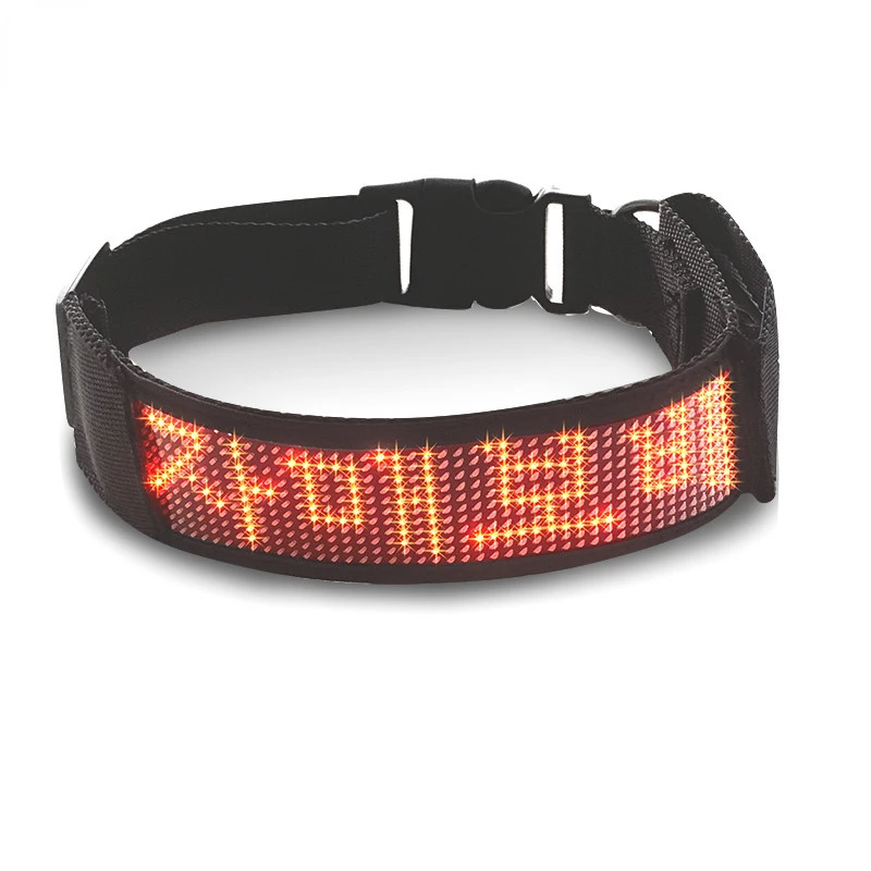 Nylon Led Pet Collar Fluorescent Goods Pet Collar Luminous Flashing