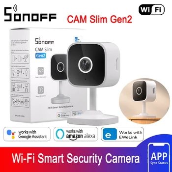 SONOFF CAM Slim Gen2 WiFi Smart Home Security Camera 1080P HD Motion Detection Two-way Audio Night Vision Support Alexa Google