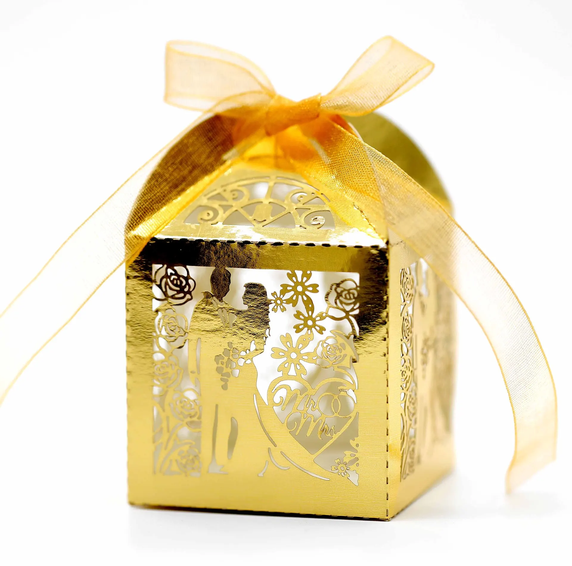 Sparkling Gold and Silver Mini Gift Box Bags – Creative Paper Packaging for Wedding Fav... - SKU MFB01448 - UGI Packaging