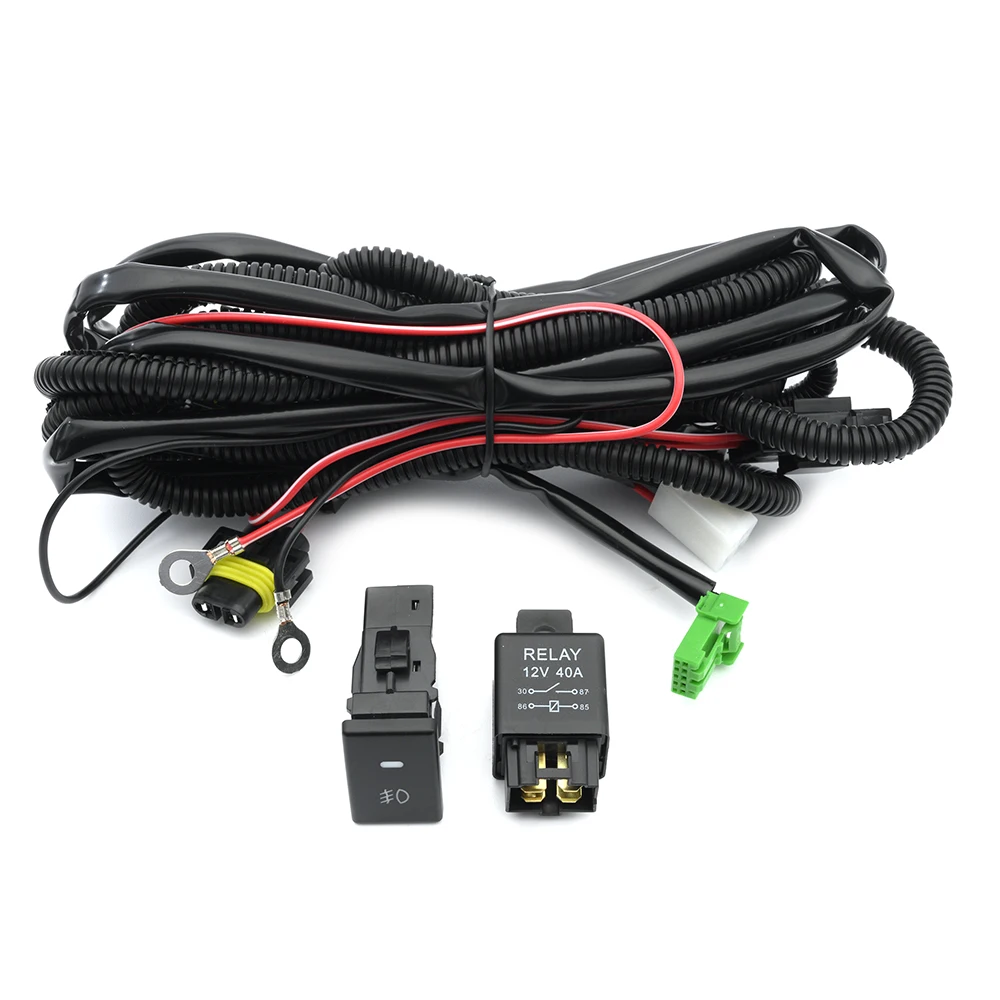 

40A H8 H11 Противотуманные фары жгут проводов гнездо для 2012-2019 Isuzu D-Max проводной разъем реле Вкл/Выкл переключатель реле автомобильные аксессуары