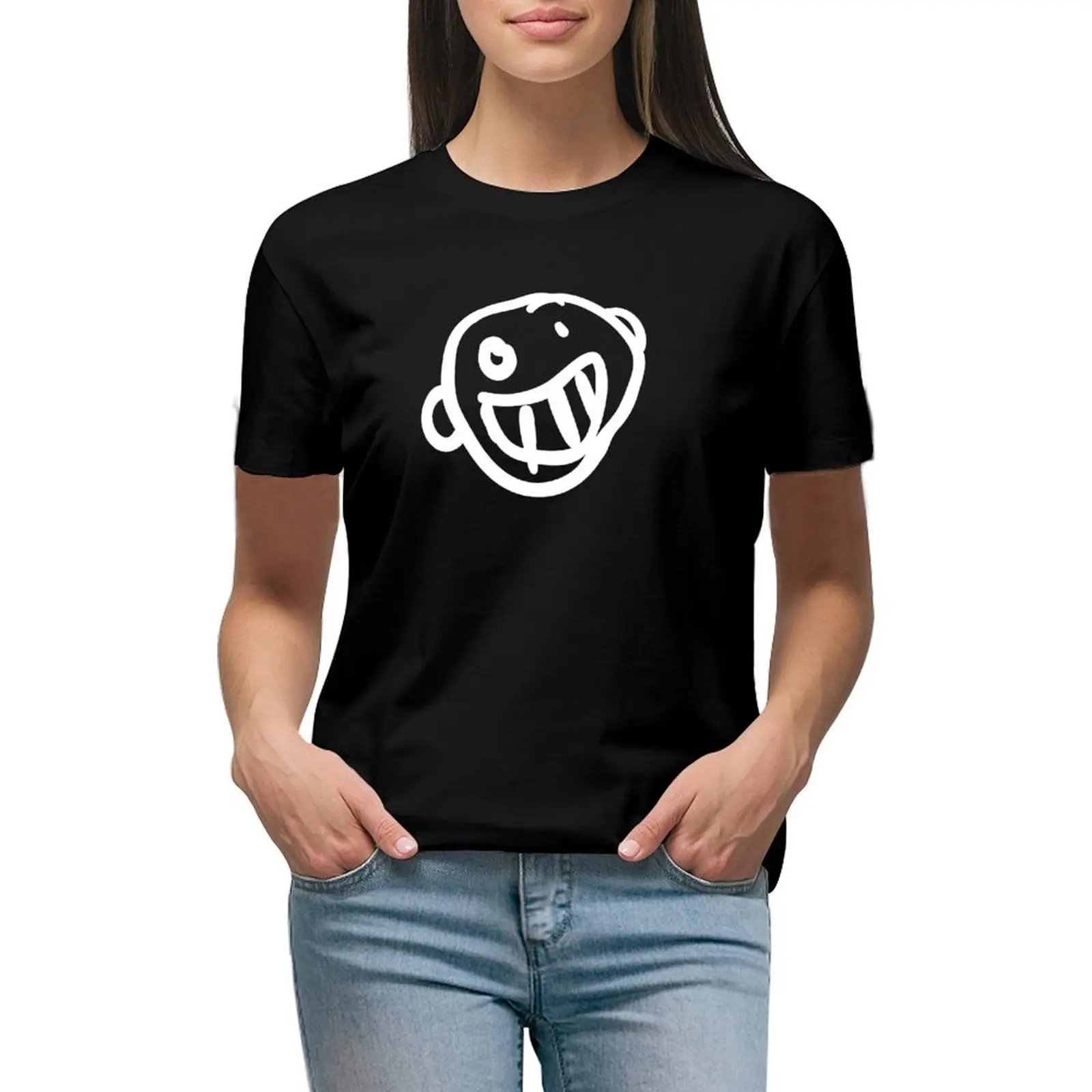 

Hatchet Ben Face T-shirt summer clothes plus size tops Women t-shirts