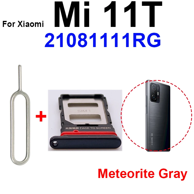 Xiaomi Mi 11T Mi 11T Pro için Sim Kart Tepsi Yuvası Tutucu 21081111 RG 2107113 SG Reader Sim Kart Adaptörü Yedek Parçaları