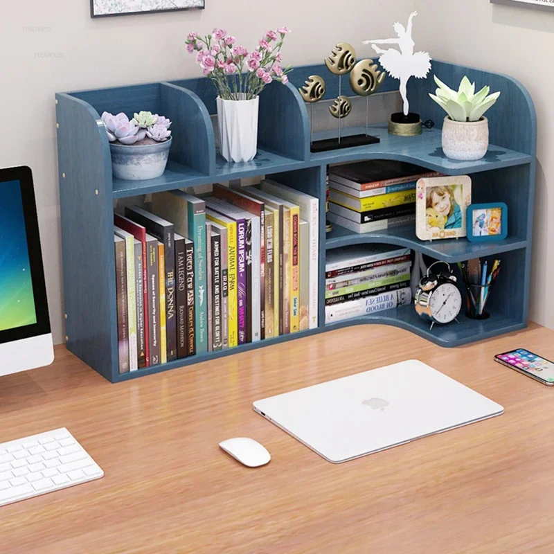 Modern Children's Bookcases Office Desktop Bookshelves Children's Storage Shelves Student Multi-layer Finishing Small Bookcases