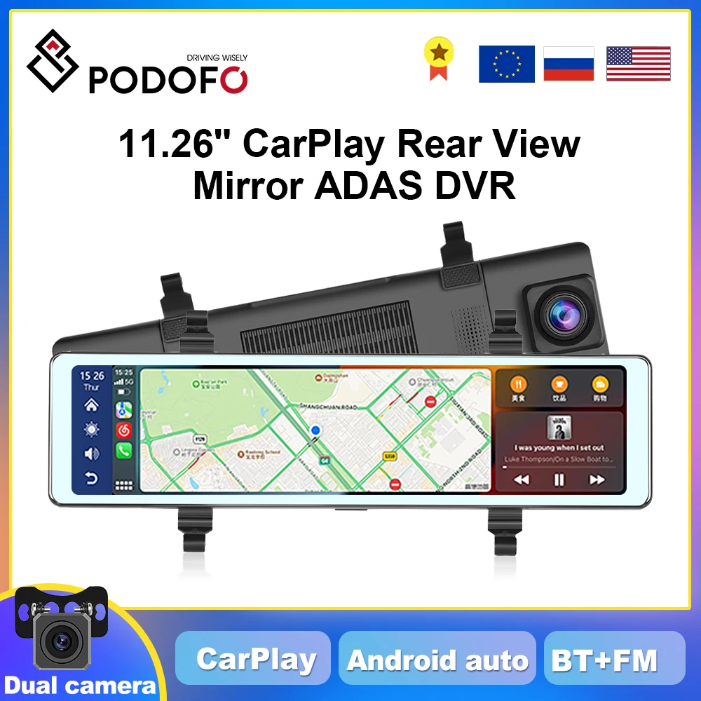 Tanio Podofo 11.26in IPS 4K HD CarPlay Player bezprzewodowy Android sklep